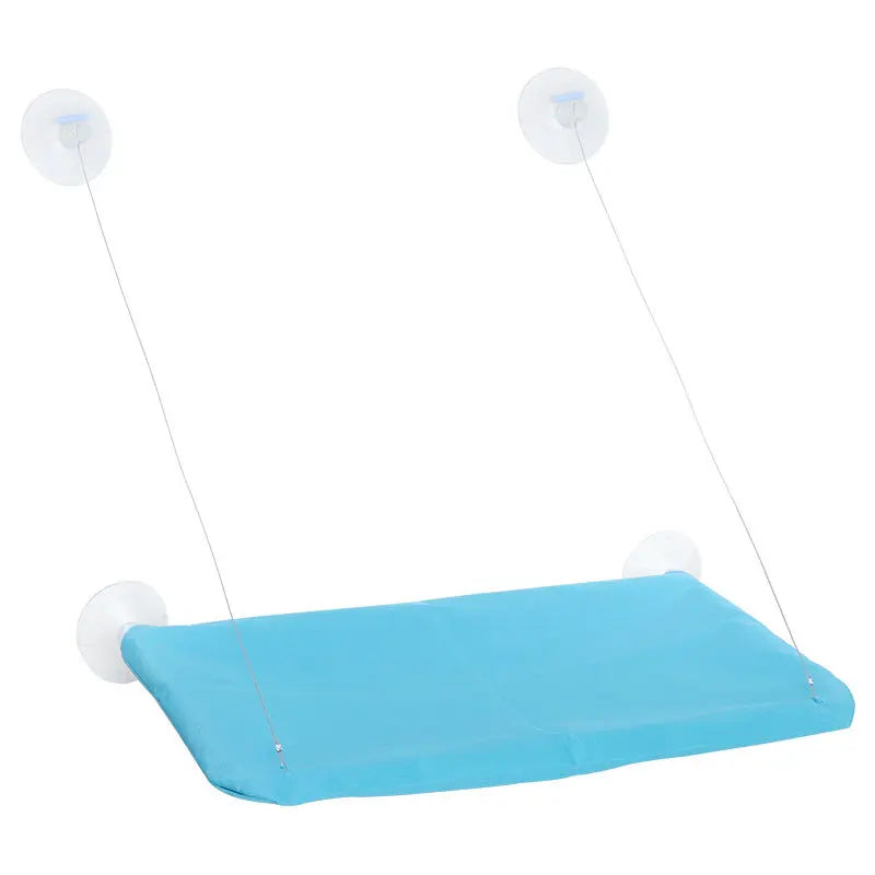 Blue Heavy Duty Cat Window Perch Hammock Bed with Suction Mount Indoor Pet Lounge