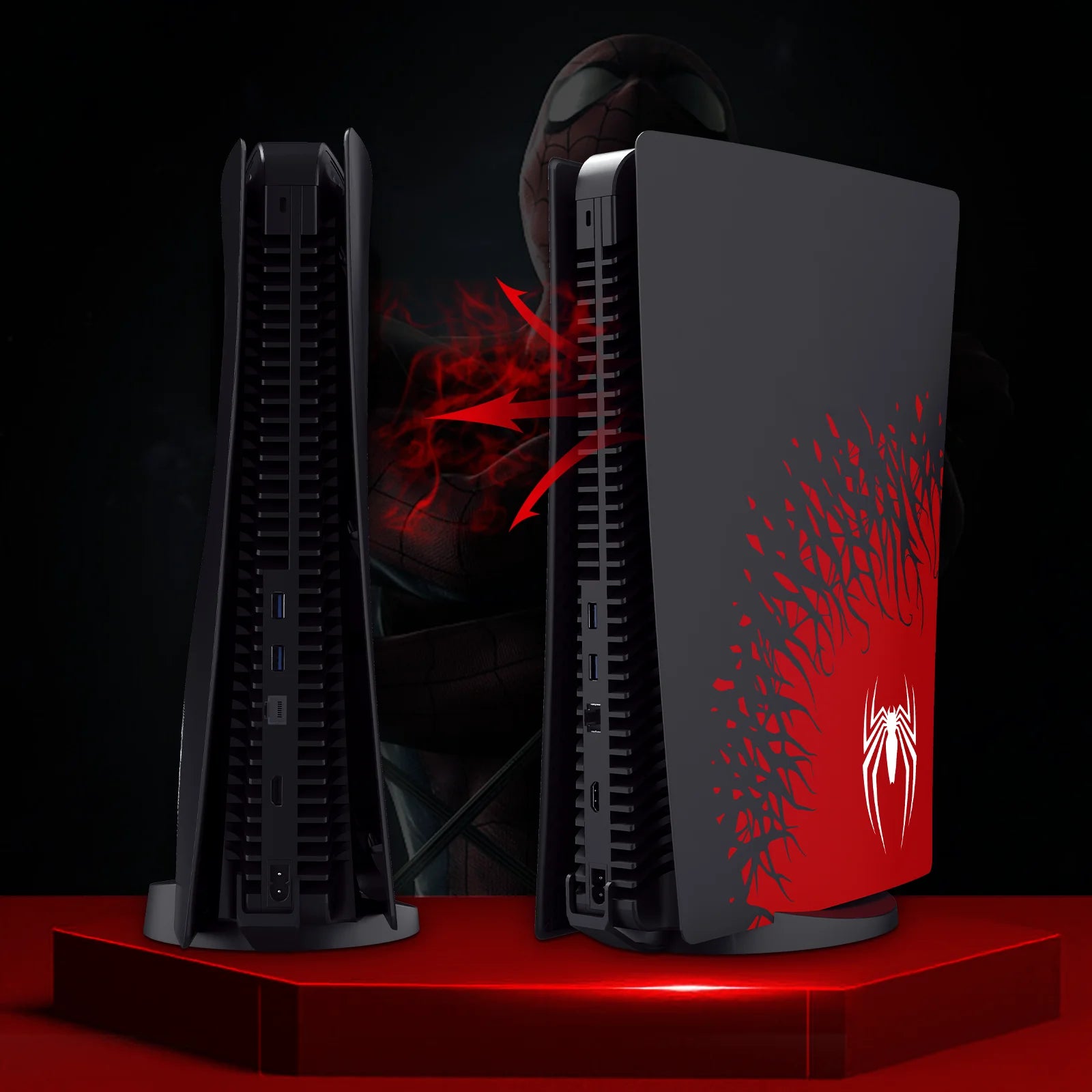 Console Faceplate Panels Compatible with PS5 Disc Edition Replacement Shell Protective Cover