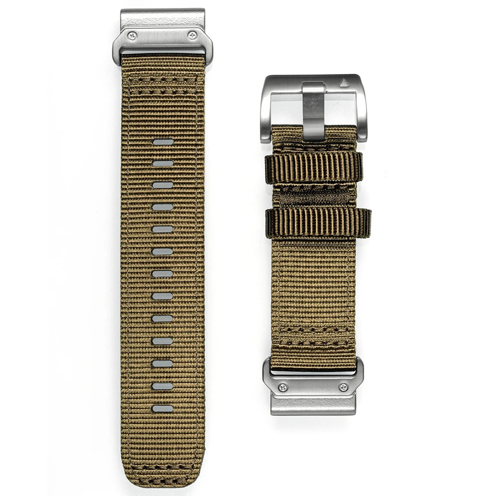 Quick Fit Nylon Watch Strap Compatible with Garmin Fenix Epix Tactix Adjustable Sports Band