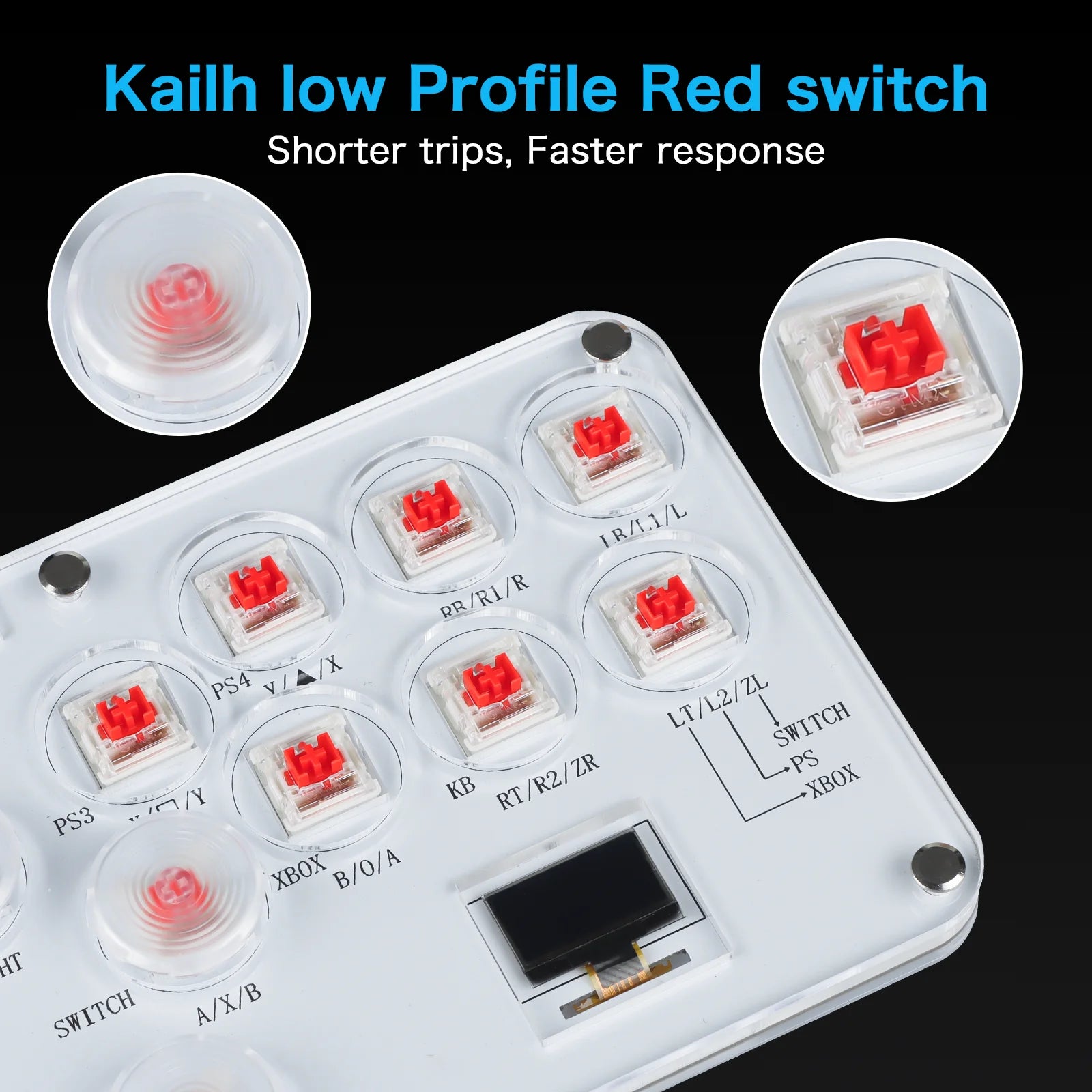 RGB Leverless Arcade Controller 18 Button Fight Stick for PC PS4 PS5 Switch USB