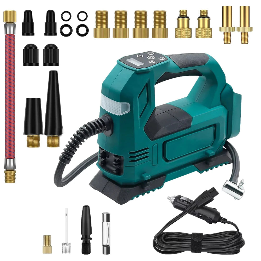 Portable Cordless Air Pump Tire Inflator Compatible with Makita 18V Battery