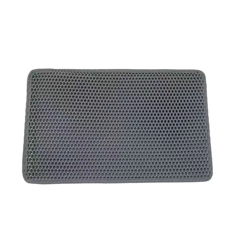 Grey Waterproof Cat Litter Mat Double Layer Non Slip Pet Pad Easy Clean Design