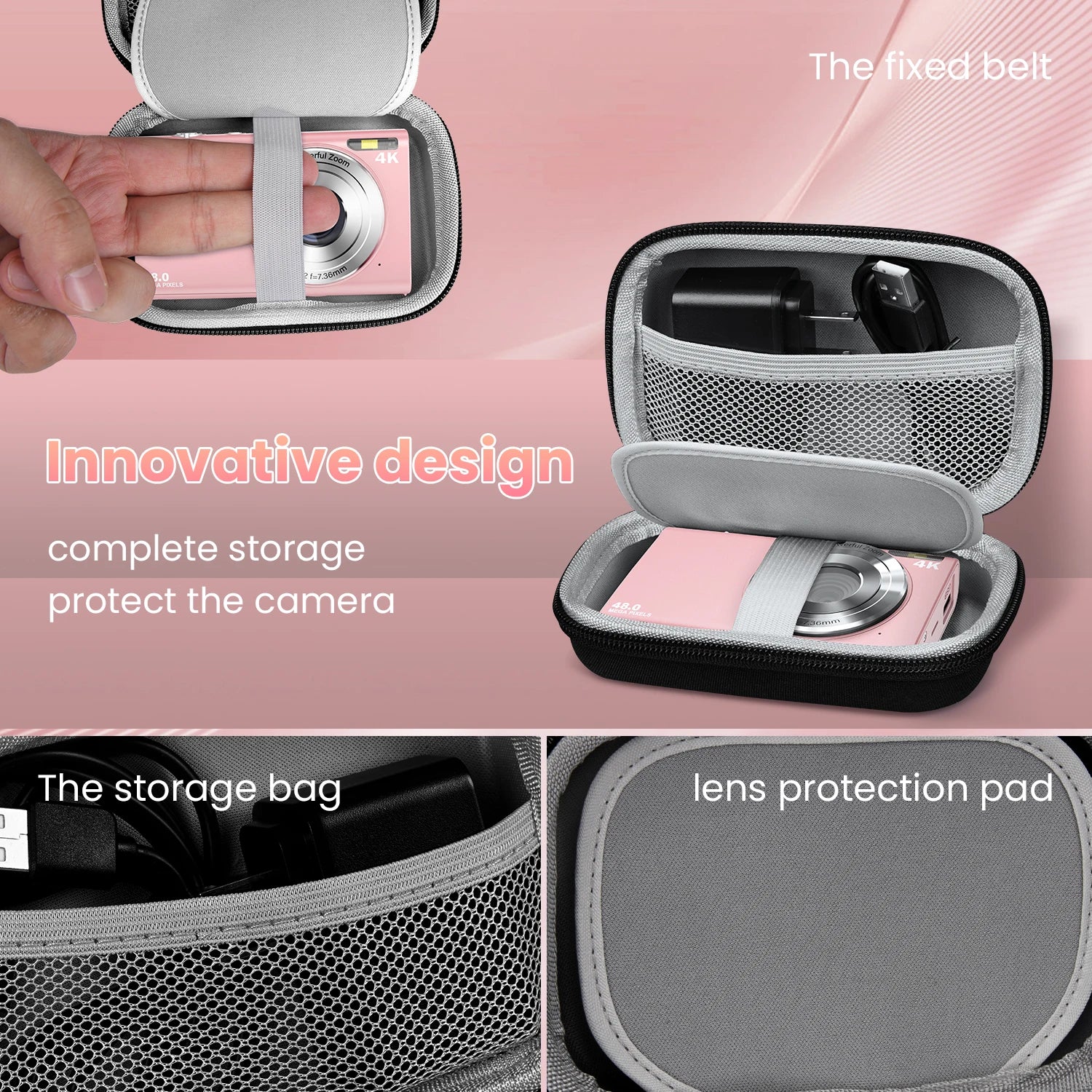 4K Digital Camera with Autofocus 16X Zoom and 2.8 Inch Screen for Photography and Video