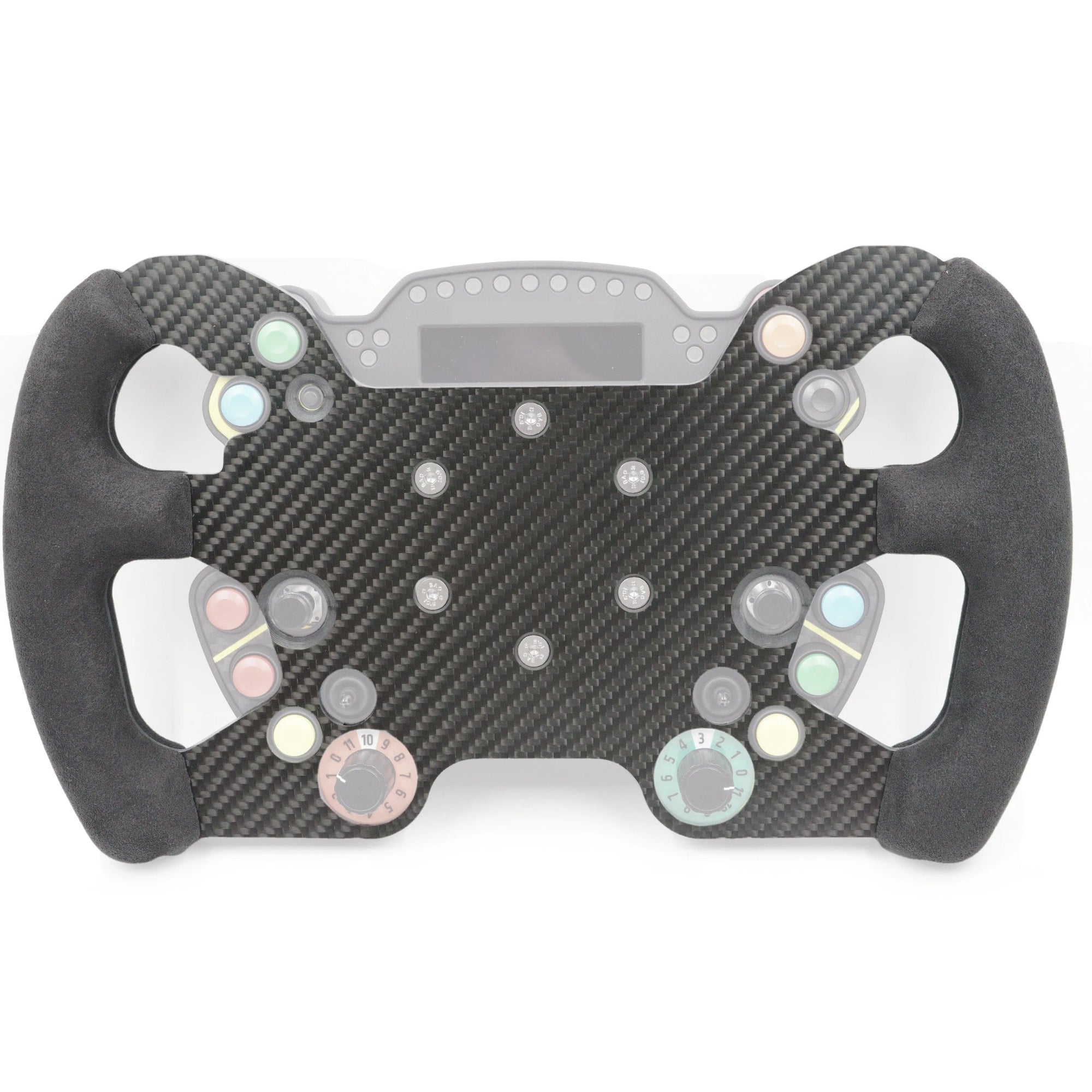 320mm Sim Racing Steering Wheel Carbon Fiber Style Lightweight Wheel for Simulator Setup