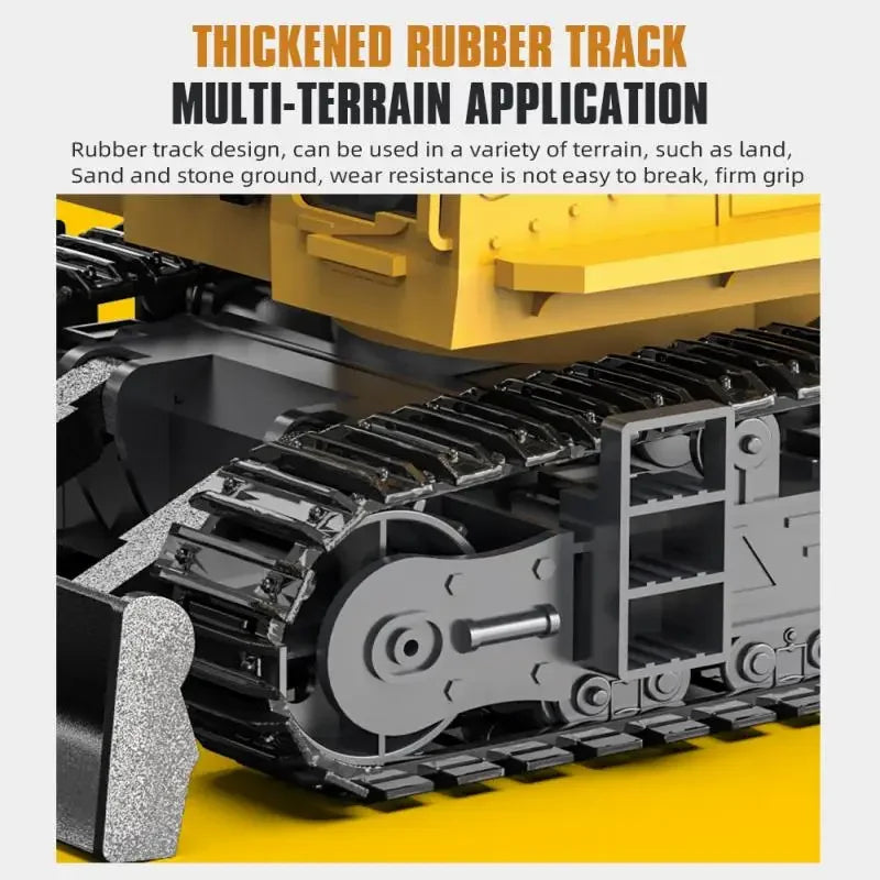 1/18 RC Excavator RC Construction Vehicle with 17 Channels Sound Lights and 680° Rotation