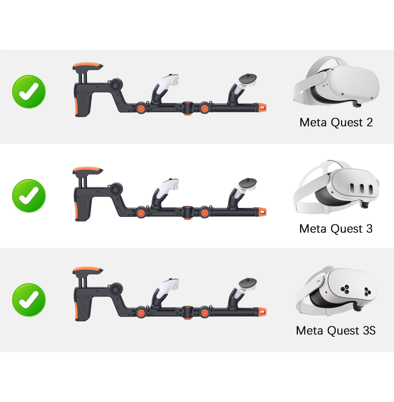 VR Controller Grip Stock Magnetic Gaming Accessory for Improved Handling and Support