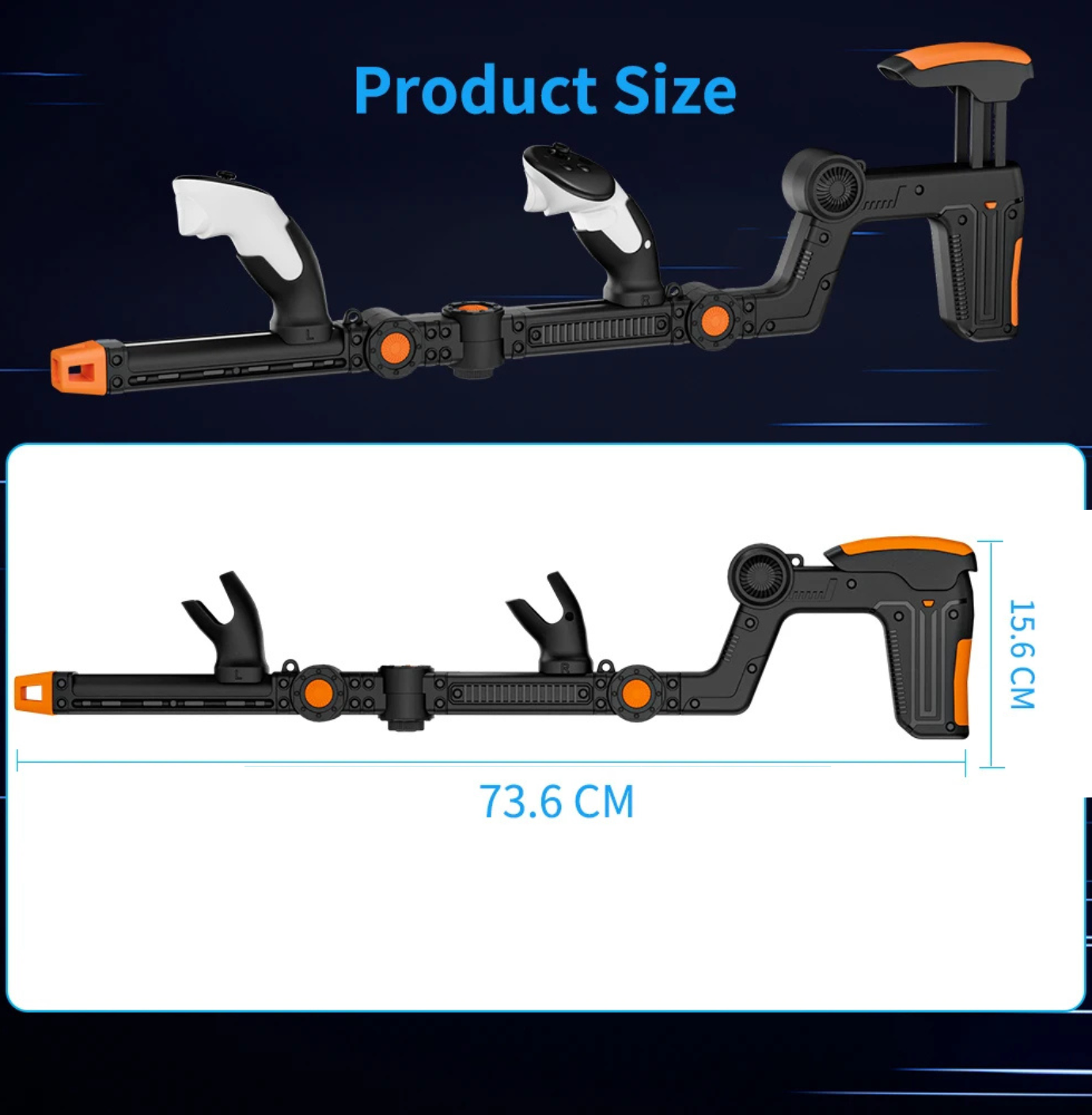 VR Controller Grip Stock Magnetic Gaming Accessory for Improved Handling and Support