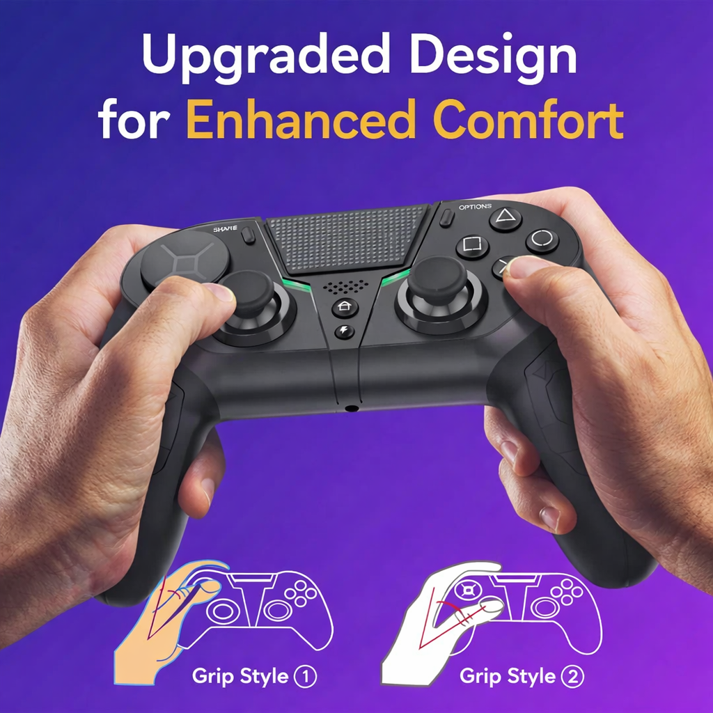 Wireless Bluetooth Controller Compatible with PS4 Console Gamepad Joystick