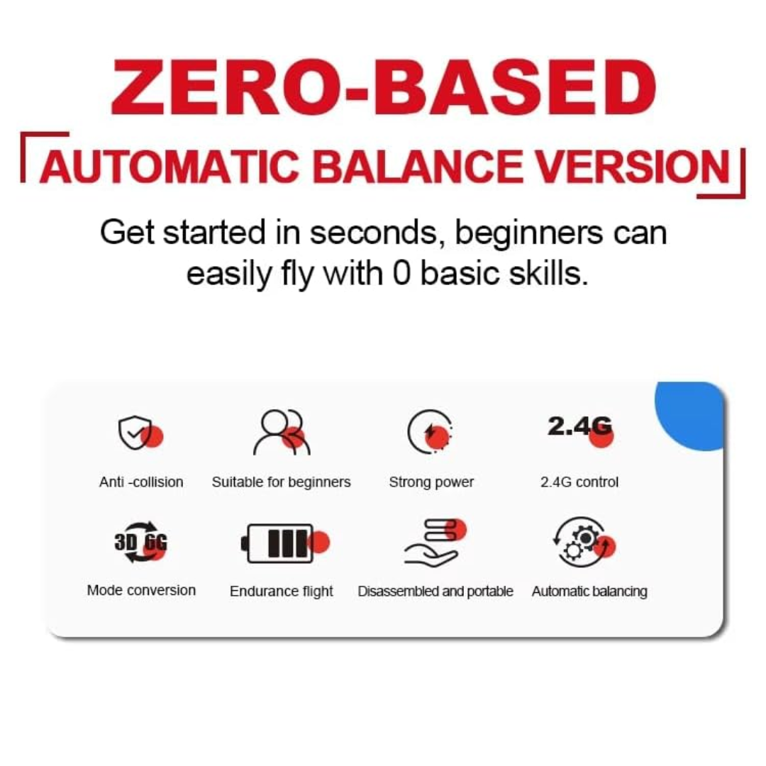 4 Channel Remote Control Airplane Brushless Motor 200m Range RC Aircraft