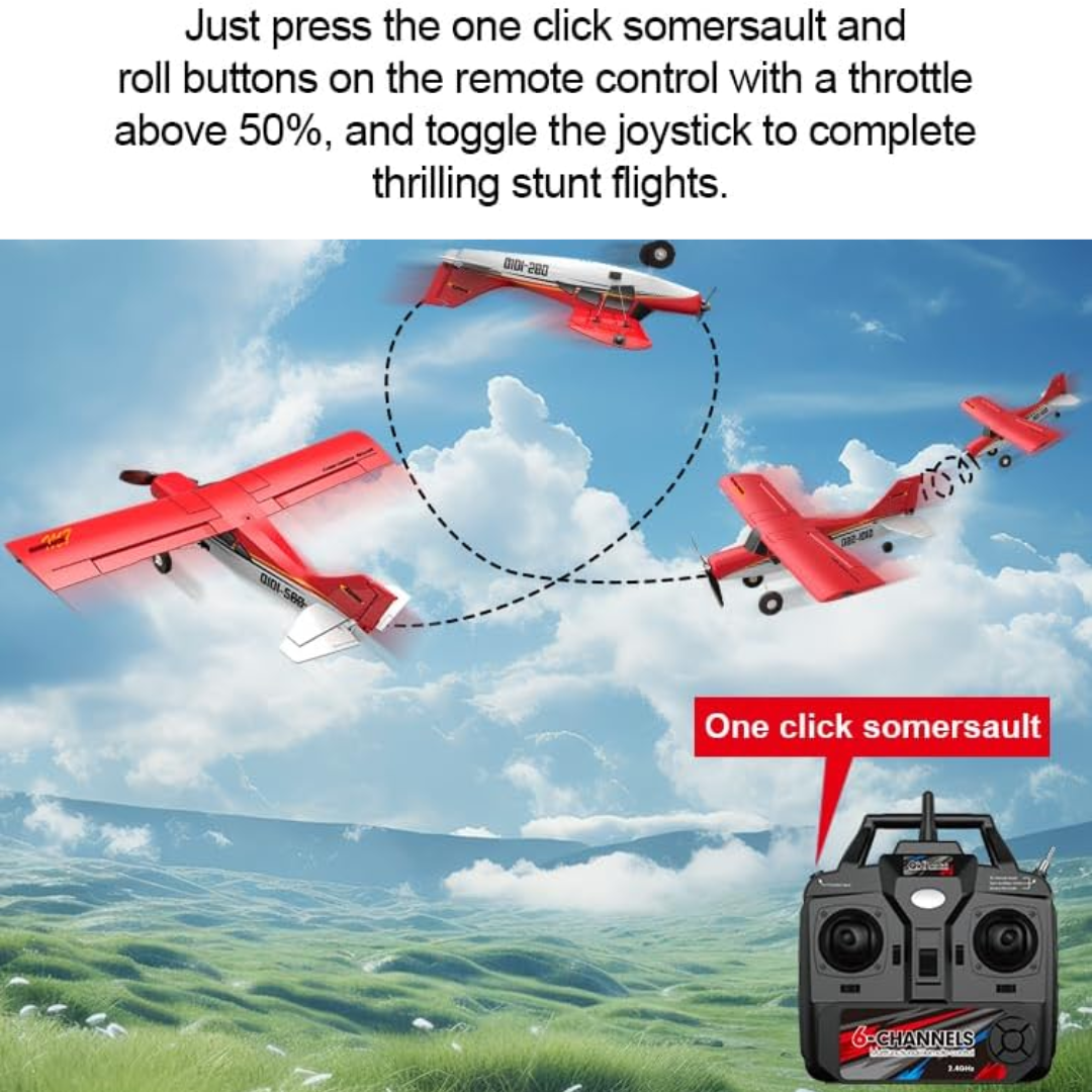 4 Channel Remote Control Airplane Brushless Motor 200m Range RC Aircraft