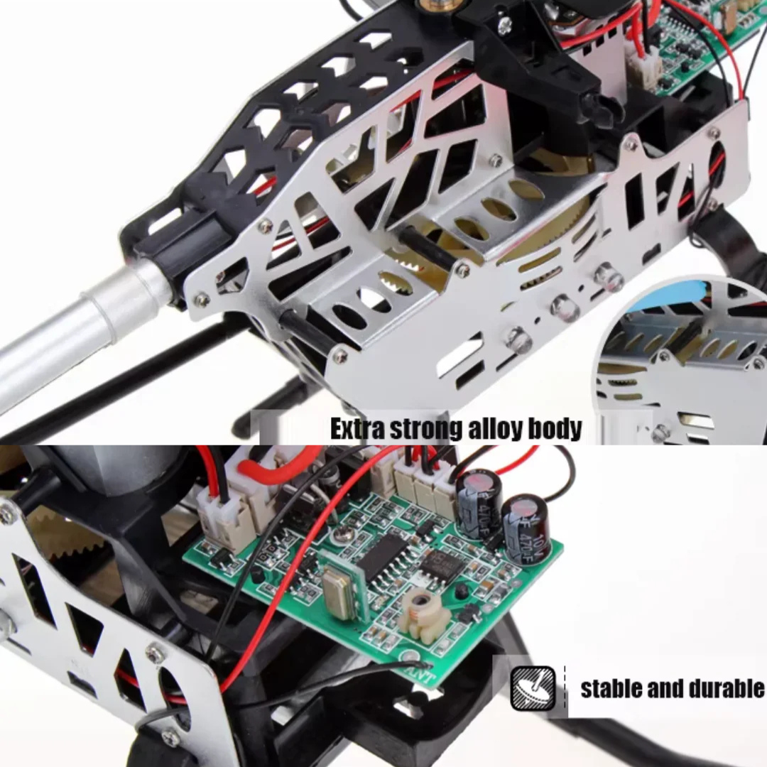 Large 80cm RC Helicopter 3.5 Channel 2.4G Remote Control with LED Lights