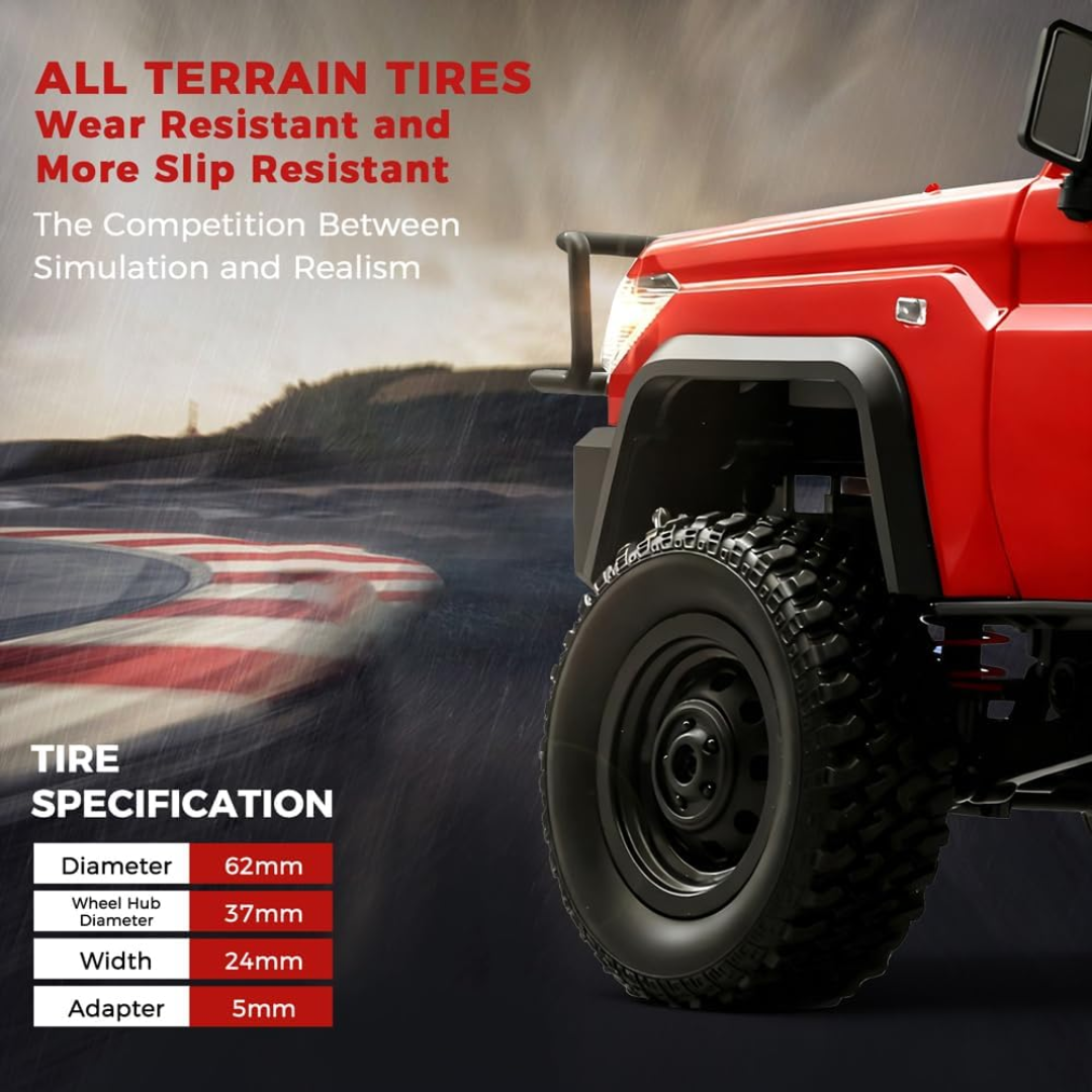 1/12 4WD RC Tow Truck with LED Lights and Functional Towing Hook