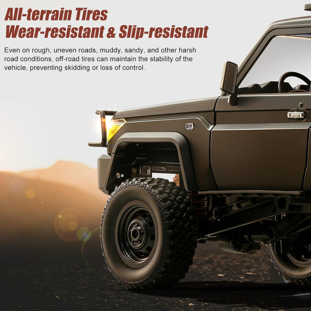 1/12 4WD RC Off-Road Vehicle with LED Lights and Simulated Car Doors