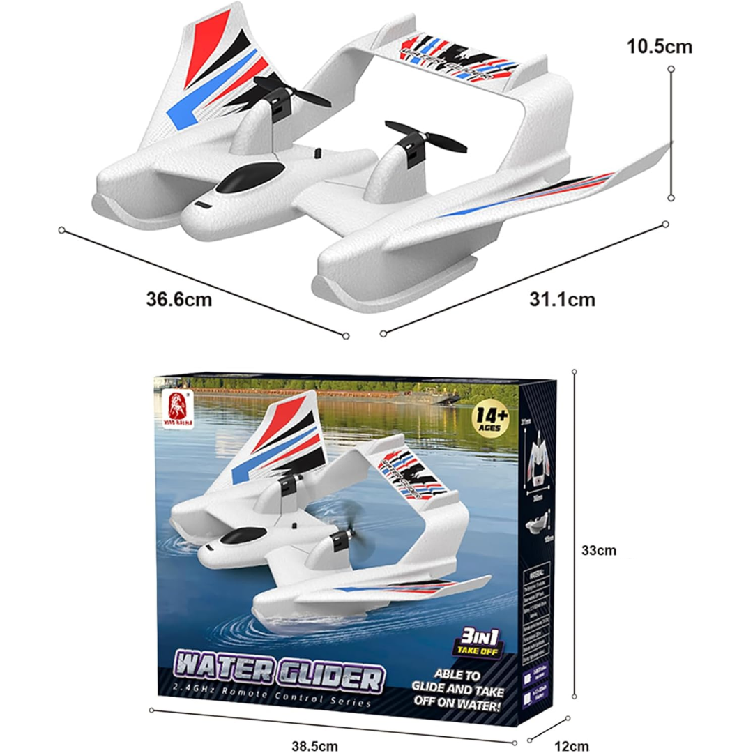 2CH Amphibious RC Plane Boat 2.4GHz Waterproof EPP Foam Remote Control Aircraft