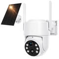 Solar Security Camera 4MP HD Wireless with PIR Motion Detection, PTZ Control, Night Vision and 128GB SD Card