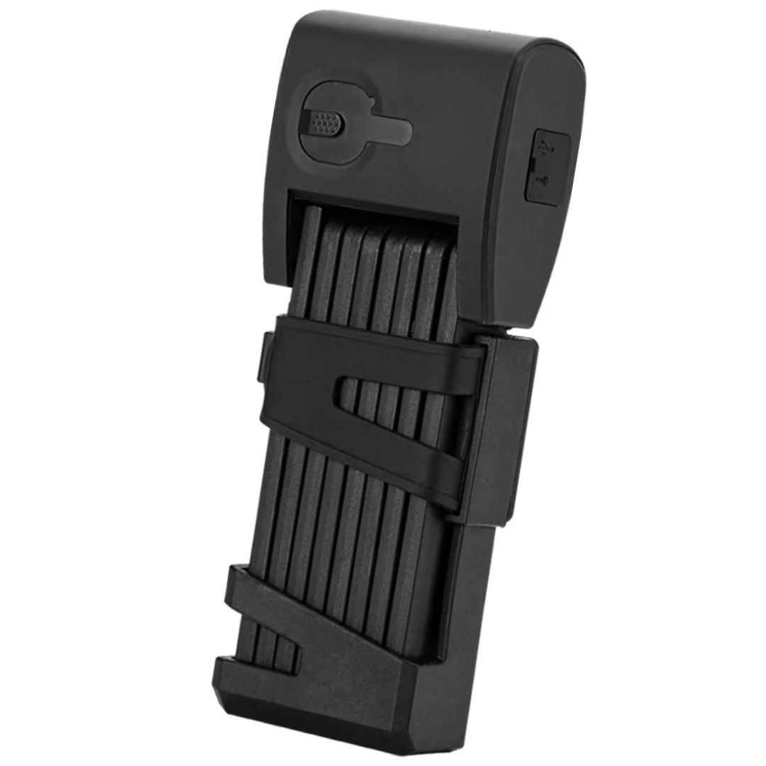 IP67 Waterproof Smart Folding Bike Lock with Fingerprint, Bluetooth & Key Unlock