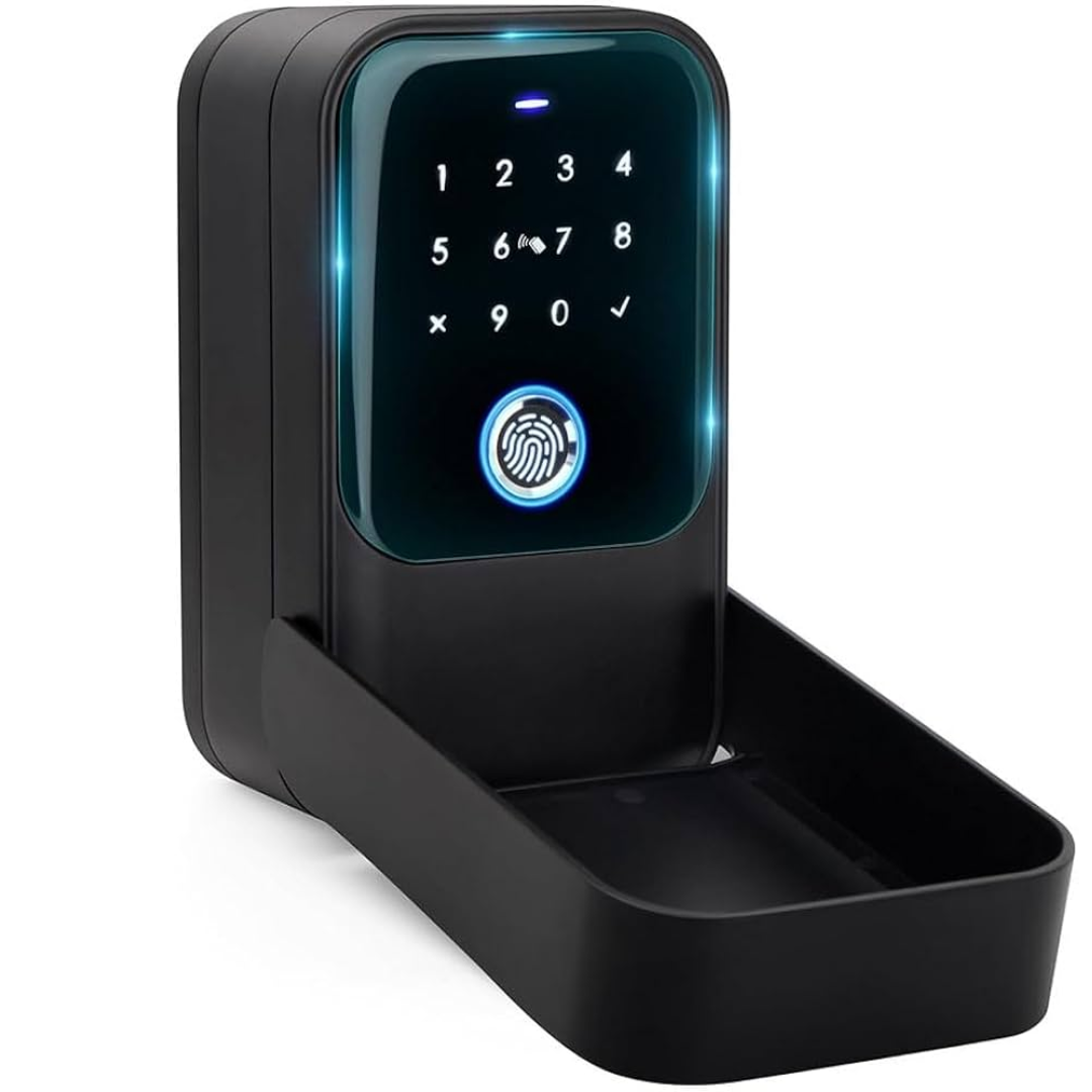 IP65 Waterproof Smart Key Lock Box with Password, Fingerprint & Card Access