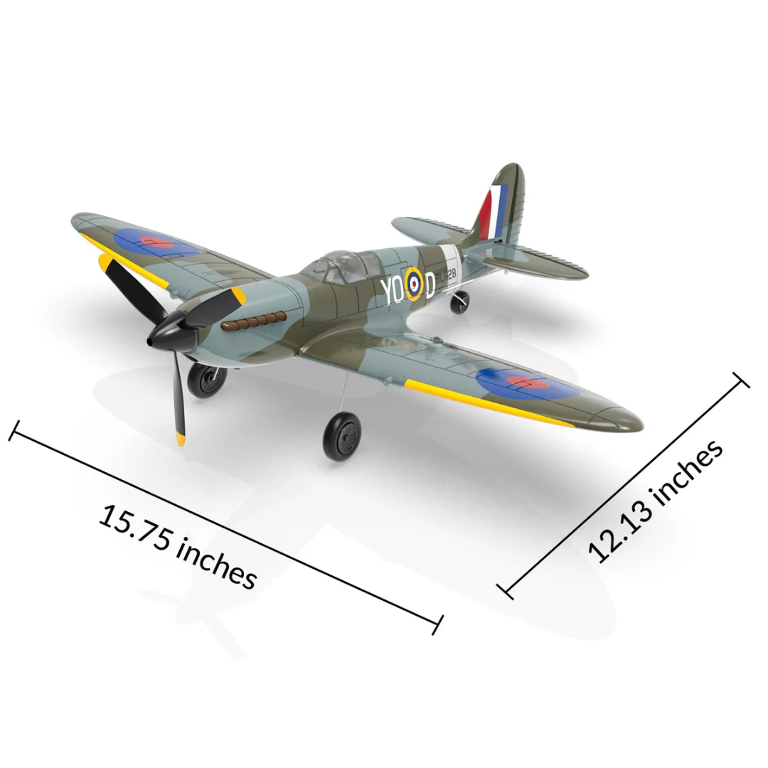 RC Airplane with 4 Channel Control, 400mm Wingspan and One Key Aerobatic Function
