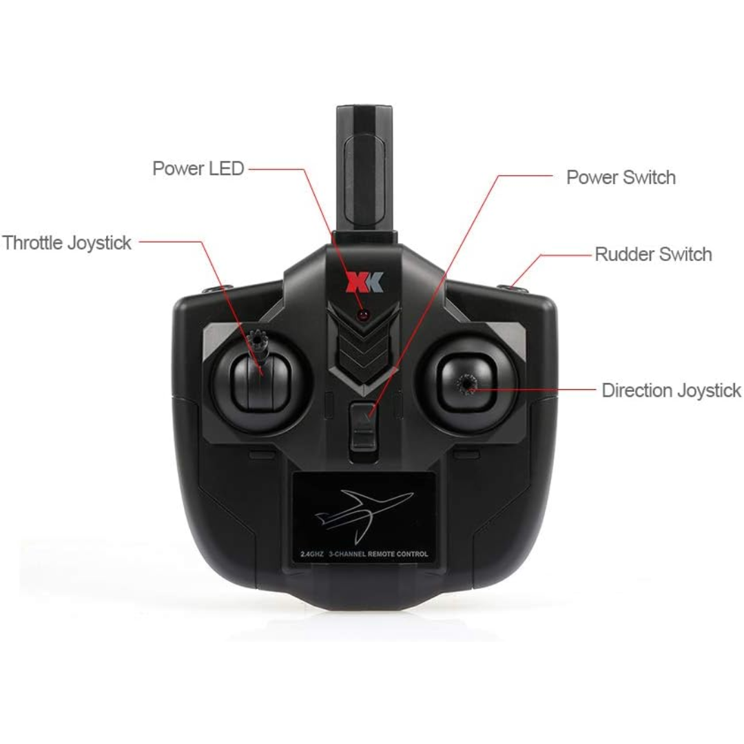 RC Glider Airplane with 3 Channel Control, 420mm Wingspan and Rechargeable Battery