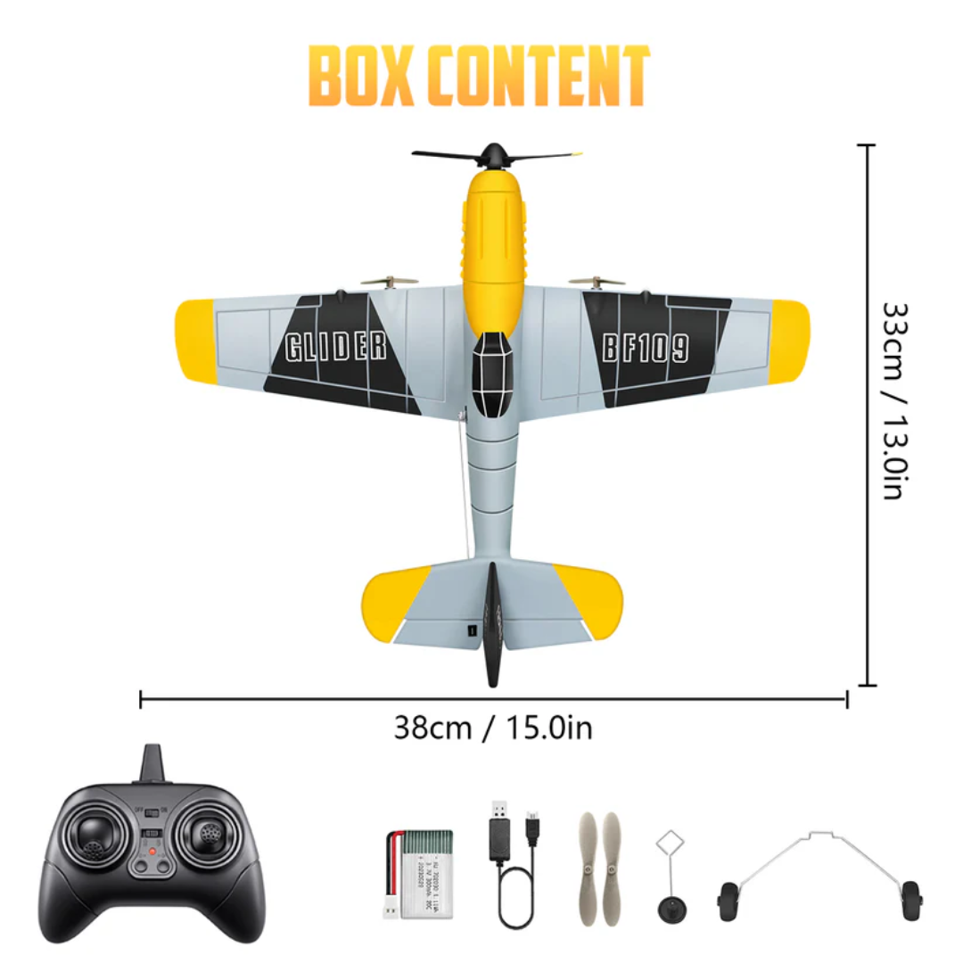 2.4GHz RC Foam Airplane with Gyroscope Stabilization and Rechargeable Battery