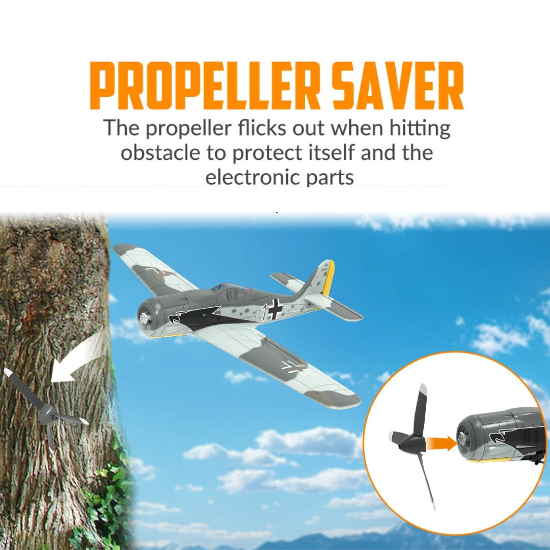 RC Airplane 4 Channel RC Plane with 6 Axis Stabilization and One Key Aerobatics