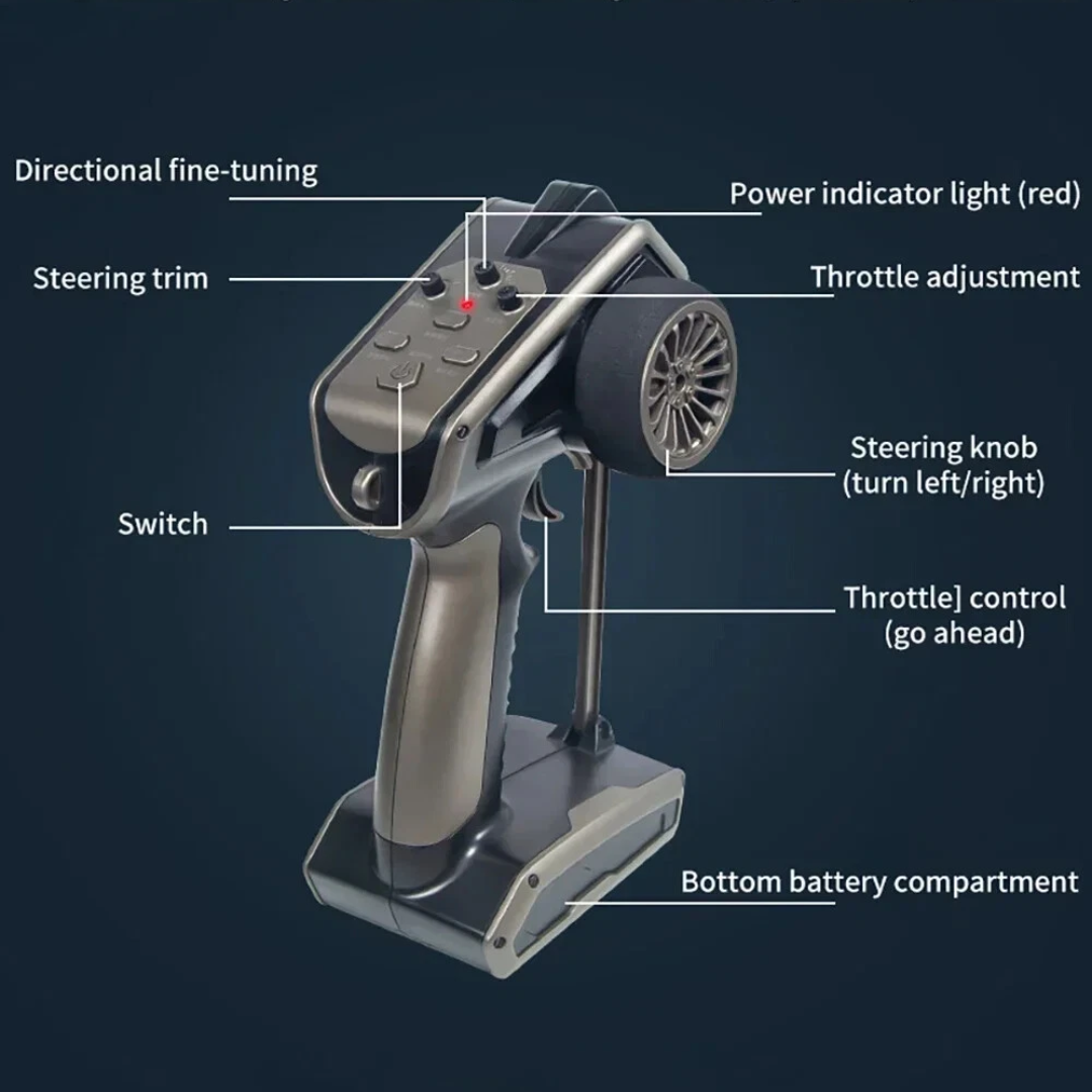 High Speed RC Boat 2.4GHz Remote Control Speedboat with Brushless Motor and 30km/h Top Speed