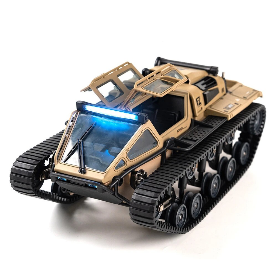 RC Tracked Tank RC Vehicle with LED Lights and 360° Rotation