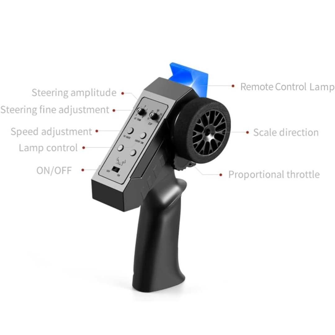 1/12 RC 4WD Off Road Truck Remote Control Vehicle with LED Lights and 2.4GHz Controller