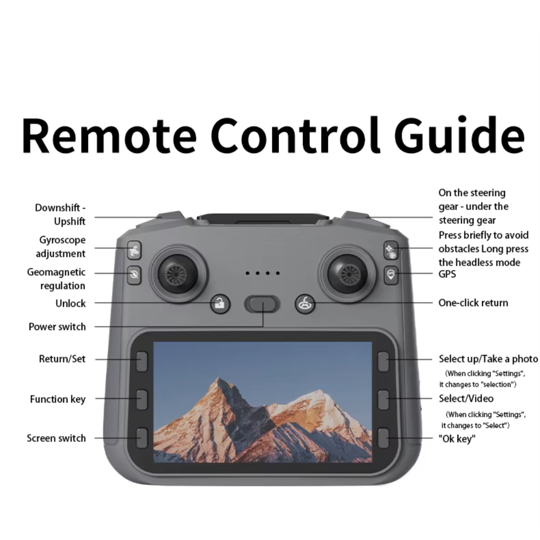 GPS Drone with 4K Camera and Screen Remote 5G WiFi FPV Brushless Quadcopter