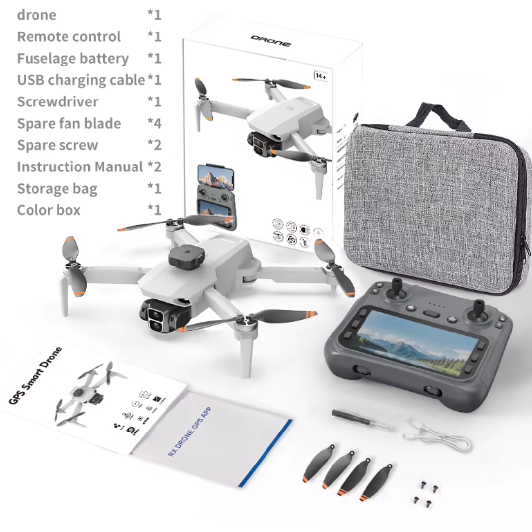 GPS Drone with 4K Camera and Screen Remote 5G WiFi FPV Brushless Quadcopter