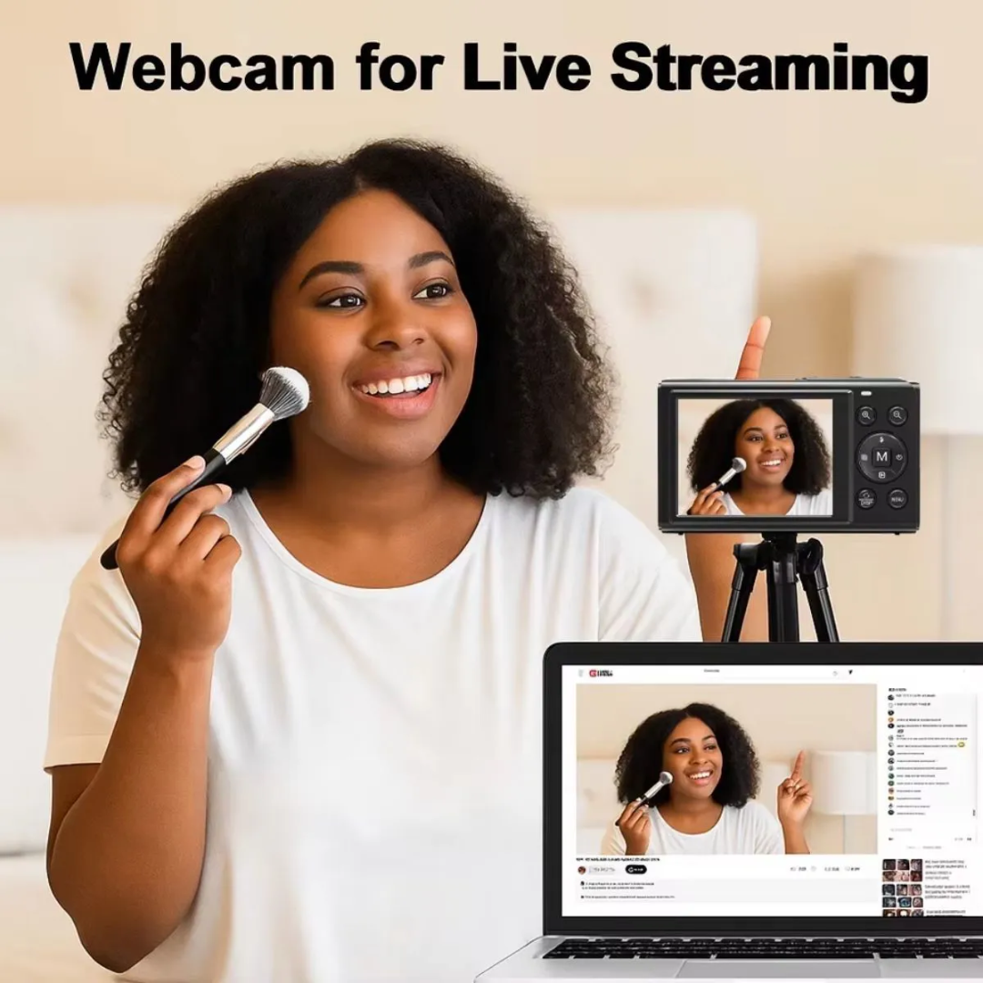 5K Digital Camera with Dual Screen Autofocus 18X Zoom WiFi Portable Camera