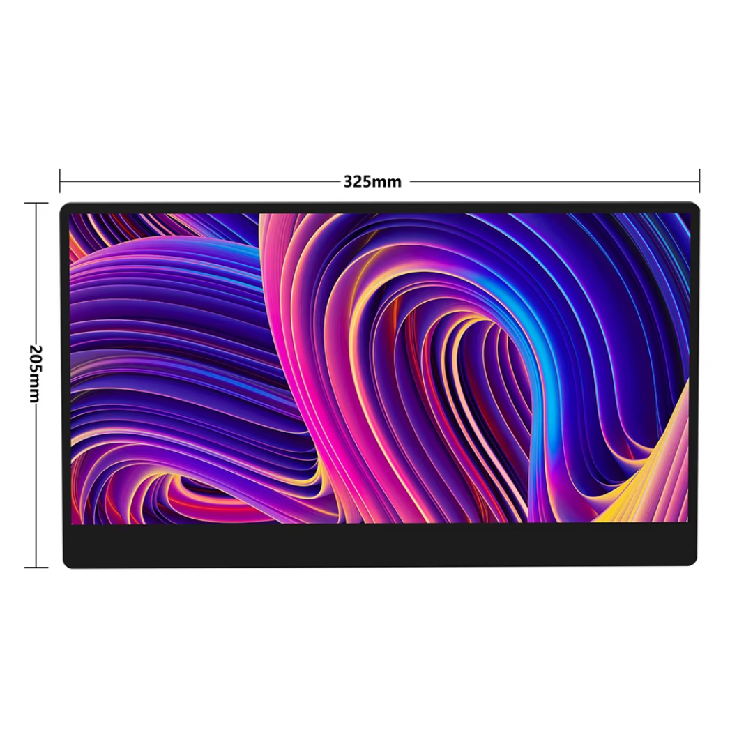 14 Inch Portable Monitor 60Hz HD Display USB-C HDMI with Built In Speakers