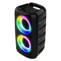 Portable Bluetooth Karaoke Speaker with Wireless Microphone LED Light FM Radio