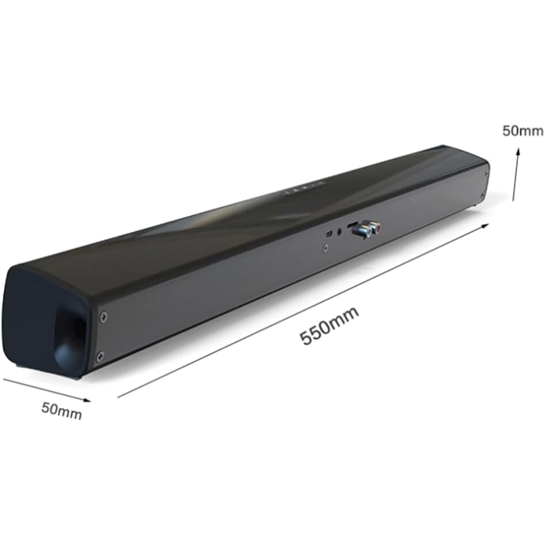 Portable Bluetooth 5.3 Soundbar Stereo Speaker with Remote Control and AUX TF Input