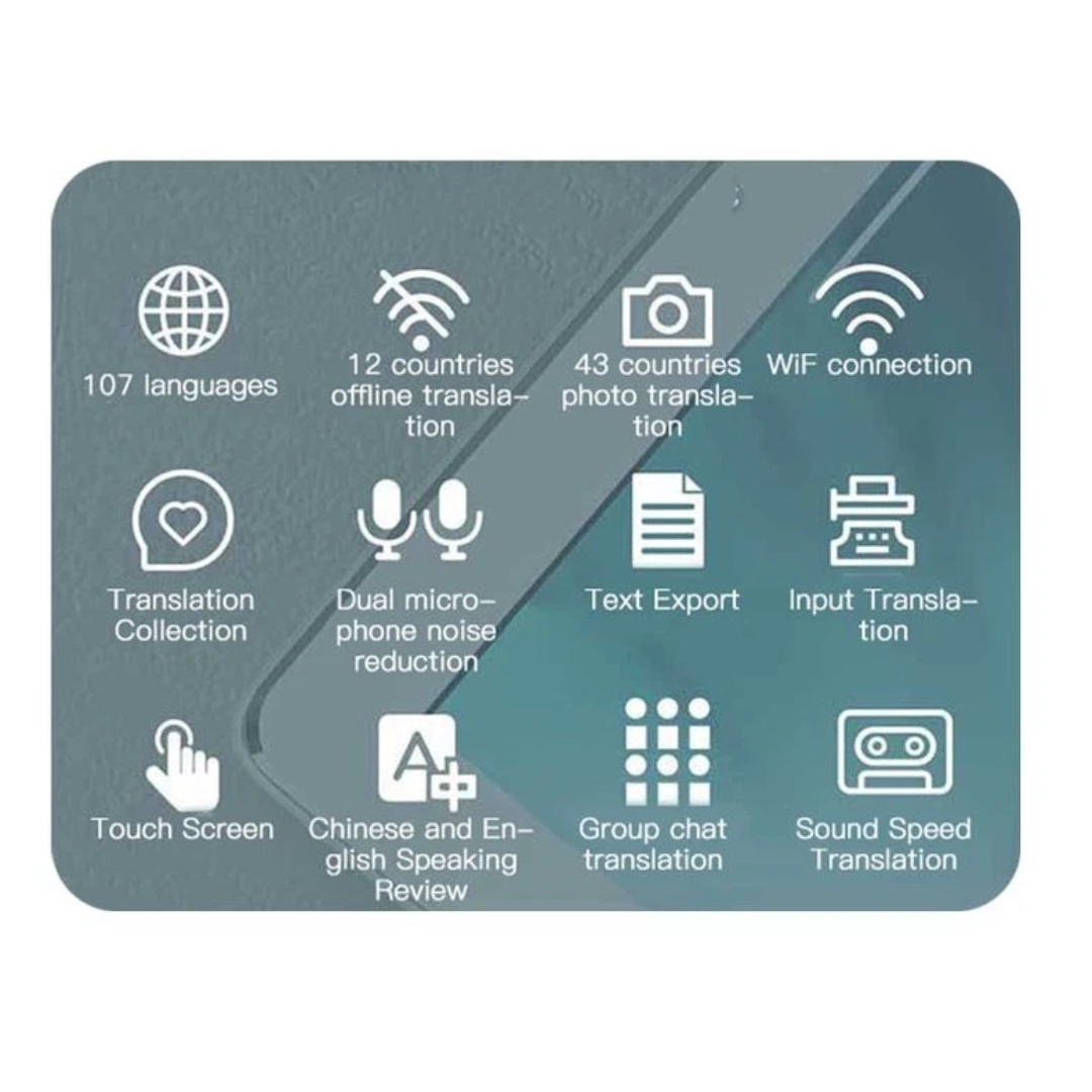 Portable Real Time Language Translator with Touch Screen Recording and Multi Language Support