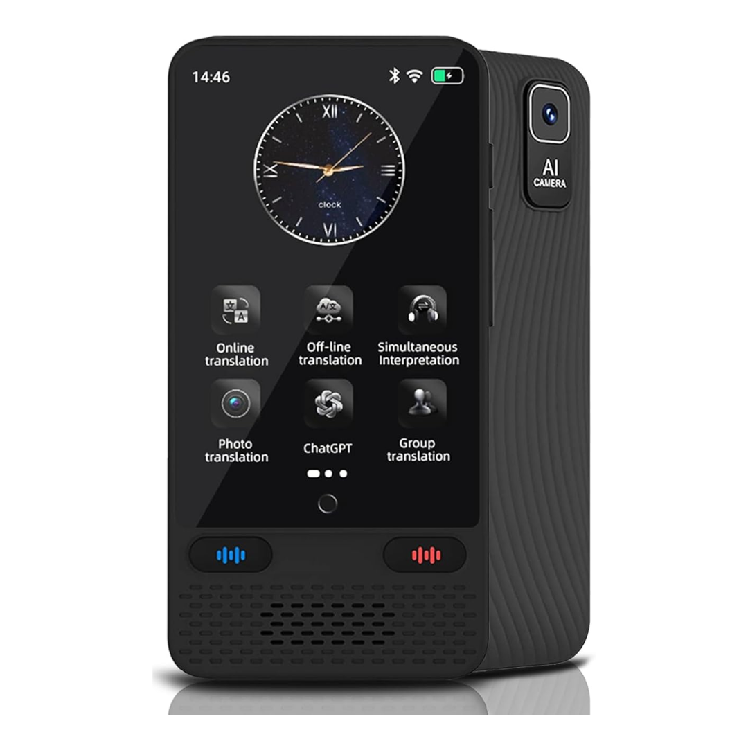 Smart AI Language Translator with Offline Translation Voice Recording and Photo Scan 4 Inch Display