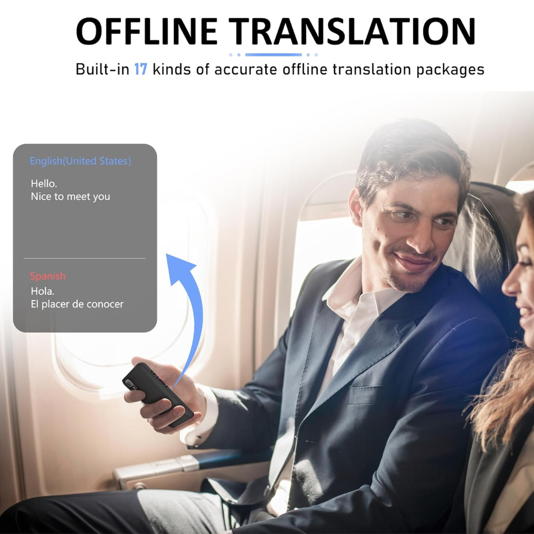 Smart AI Language Translator with Offline Translation Voice Recording and Photo Scan 4 Inch Display