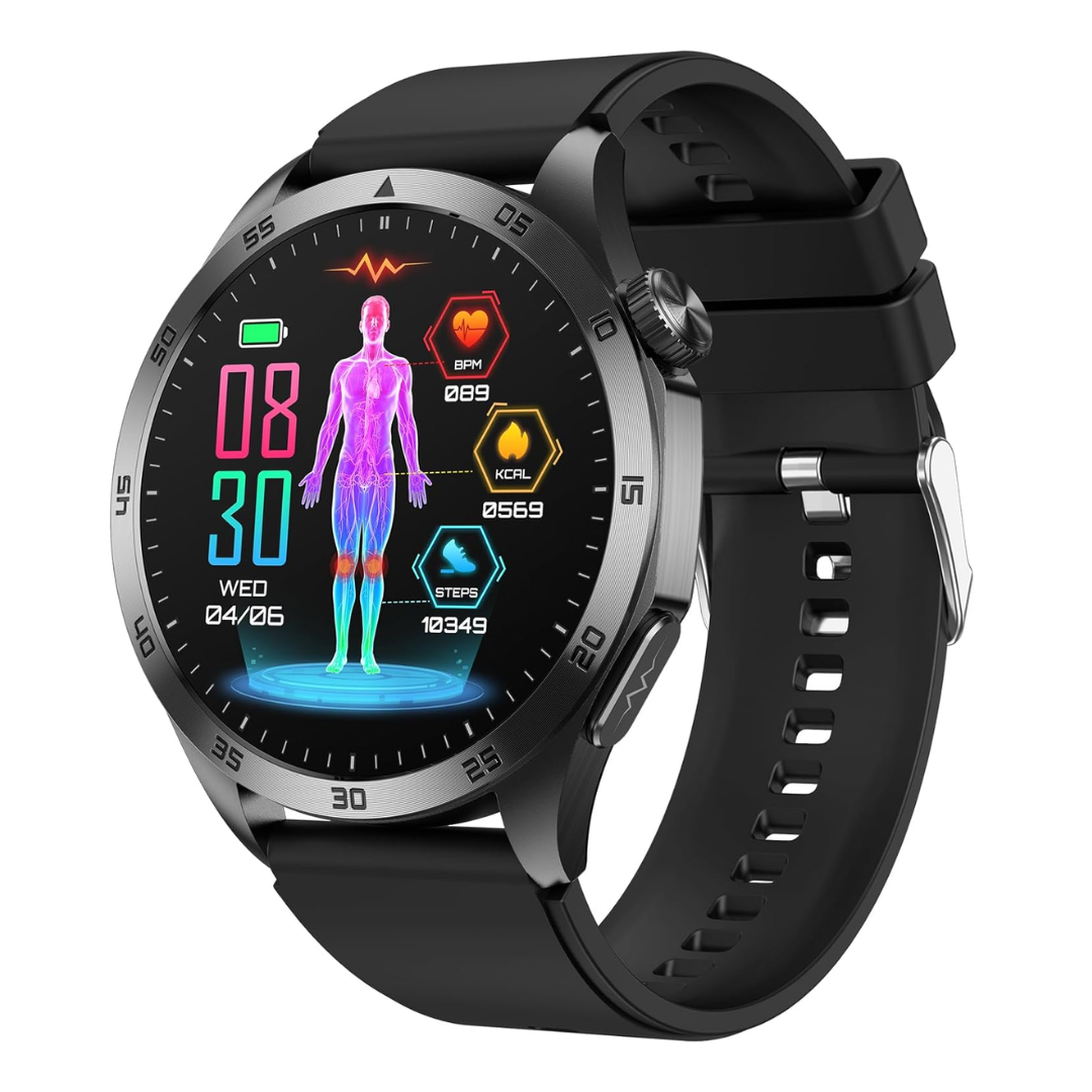 Smart Fitness Watch AMOLED Display Bluetooth Call Activity Tracker Waterproof Multi Function