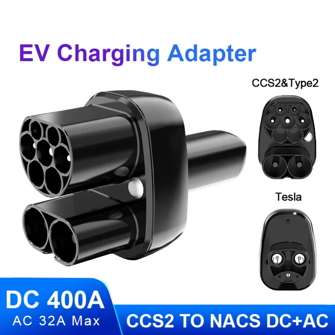 EV Charging Adapter CCS2 to NACS 500-1000V DC 32A AC Converter for Electric Cars
