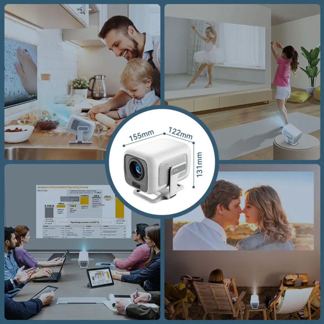 4K Android Projector Portable Auto Focus 600 ANSI LED Video Projector with Bluetooth