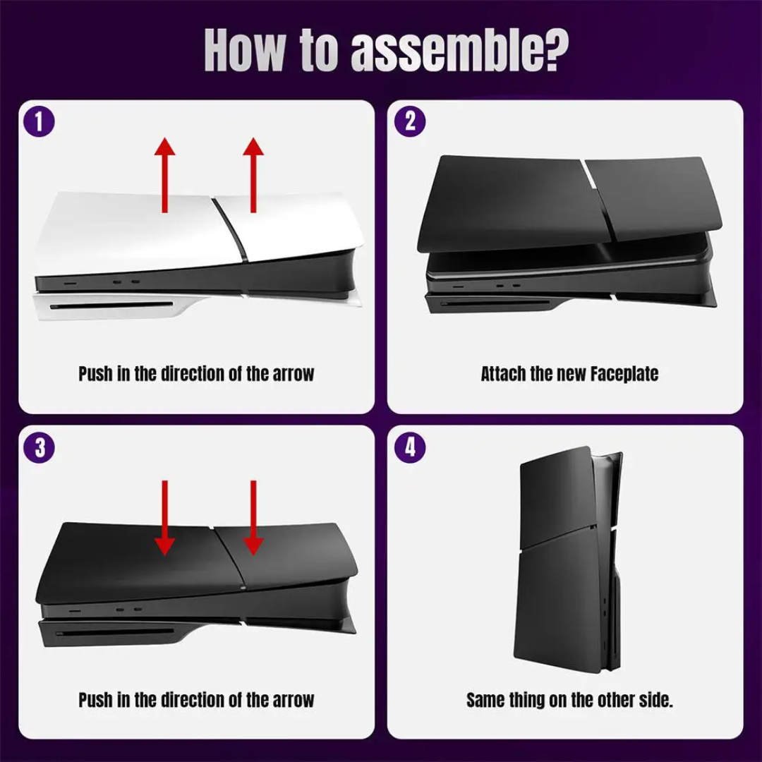 Console Faceplate Replacement for PS5 Slim Digital Edition Protective Cover Shell