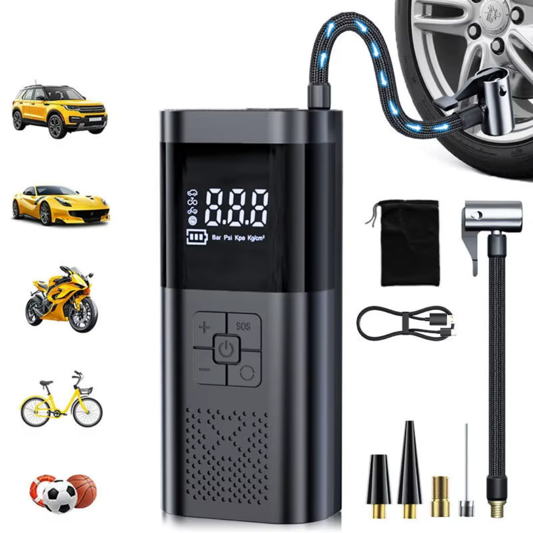 Portable 2-in-1 Inflation Pump with Digital Screen