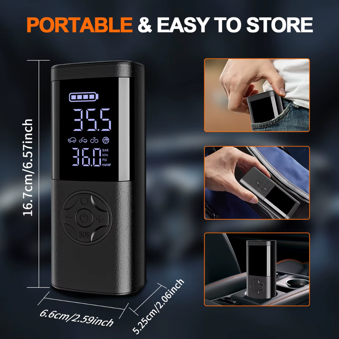 Portable Cordless Air Compressor 150PSI Tire Inflator for Car Bike Ball