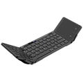 Foldable Bluetooth Keyboard with Touchpad PU Leather Rechargeable Wireless Keyboard for Tablet Phone Laptop