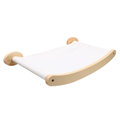 Wooden Cat Wall Perch Shelf with Hammock Indoor Climbing Platform