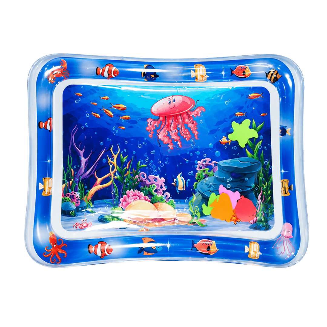 Square Cat Sensory Water Play Mat Durable PVC Interactive Cooling Toy for Pets