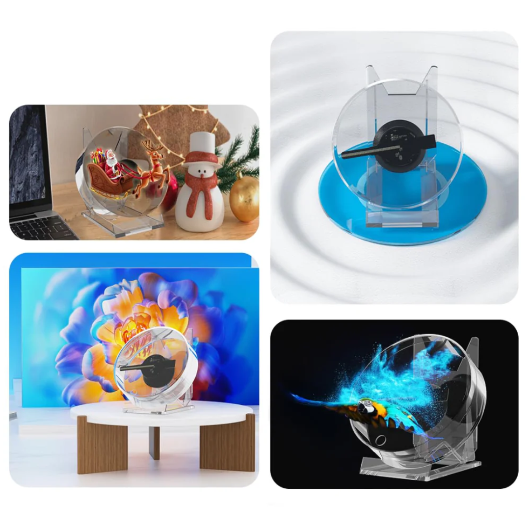 3D Hologram LED Display Fan Desktop Advertising Machine with Remote Control Stand