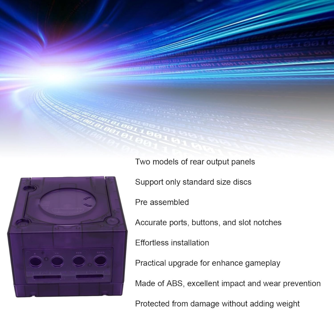 Transparent Replacement Shell Case for GameCube Console DOL-001 DOL-101 Housing Cover