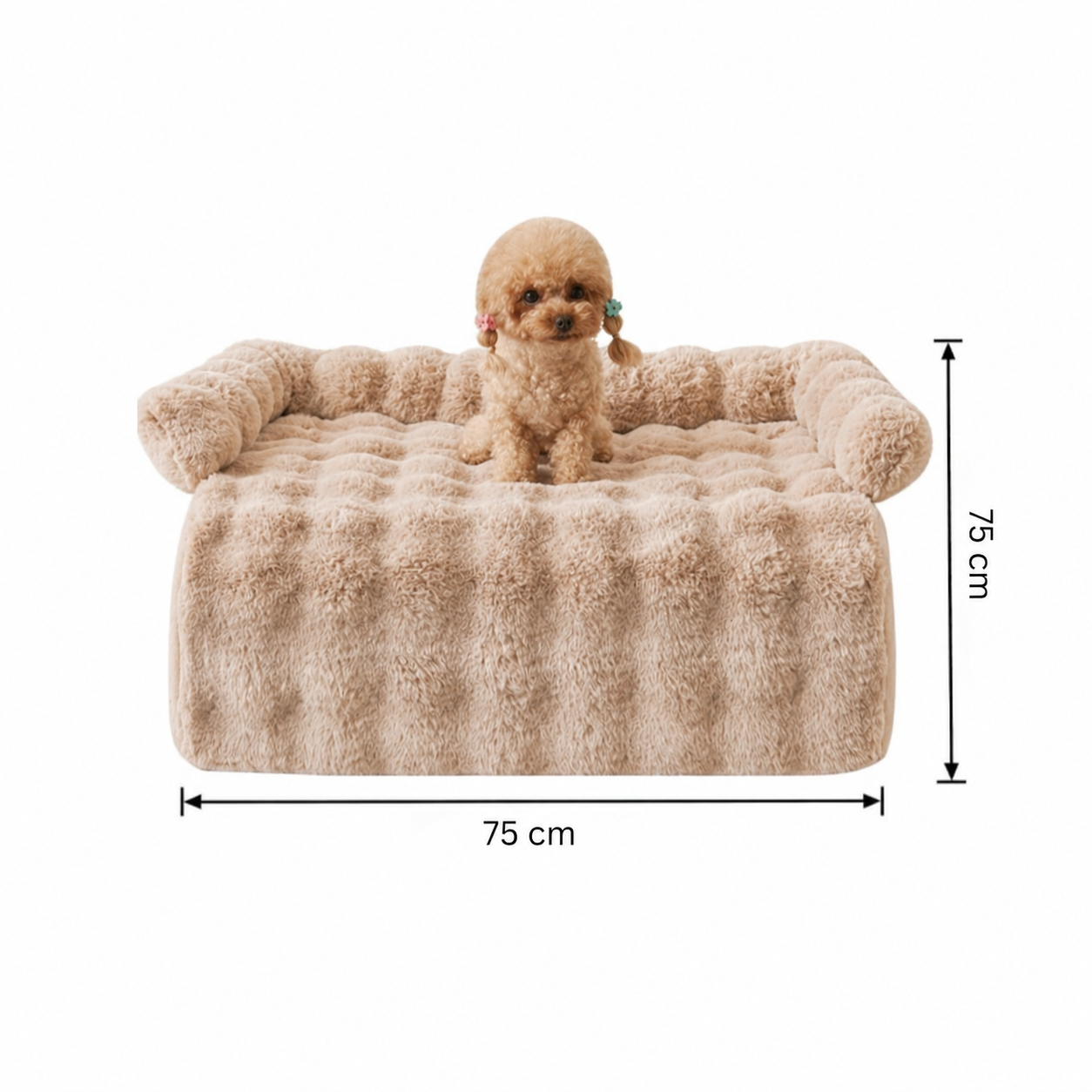 Brown Plush Cushion Pet Mat Soft Bed for Cats and Small to Medium Dogs Machine Washable