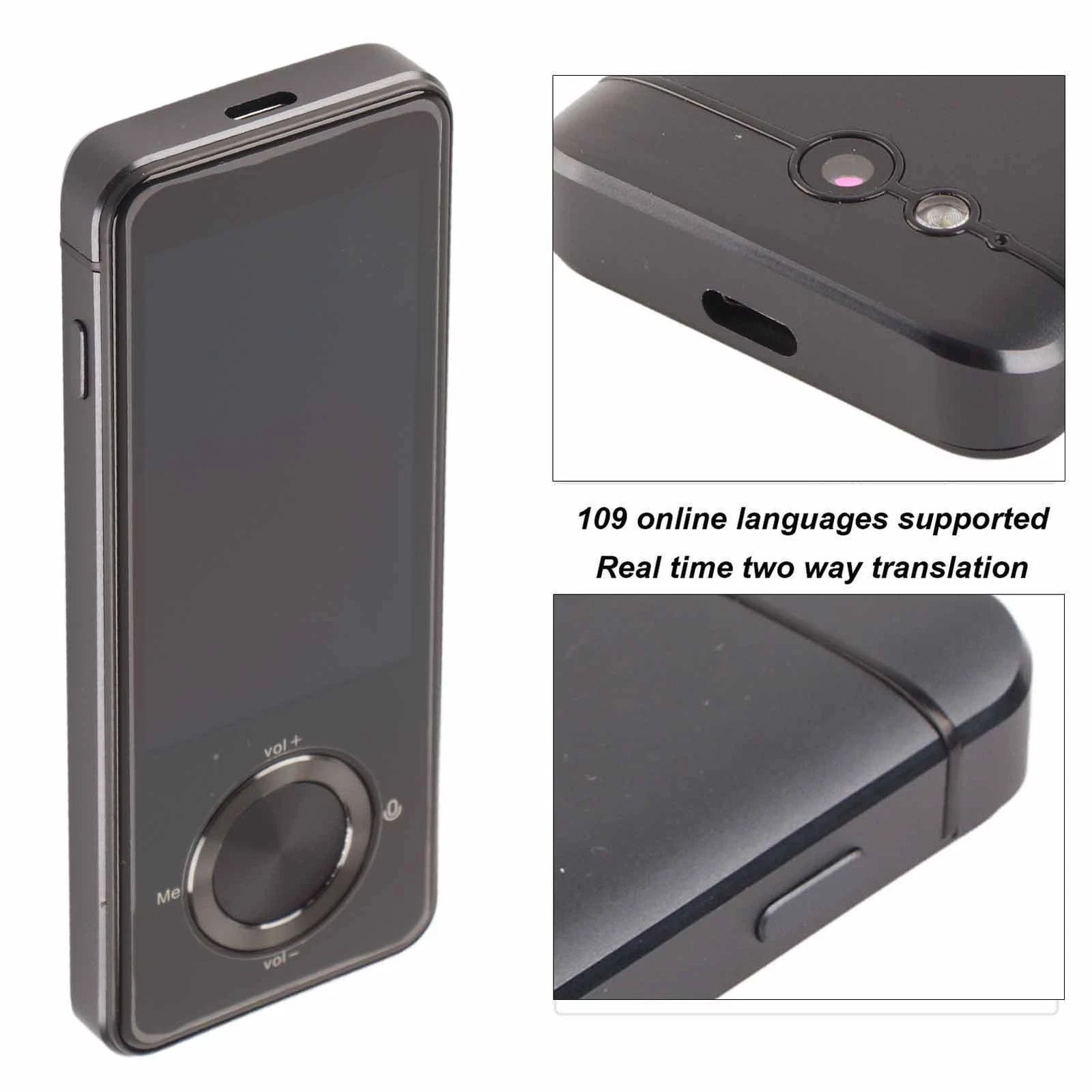 Portable Real Time Language Translator with Touch Screen Recording and Multi Language Support